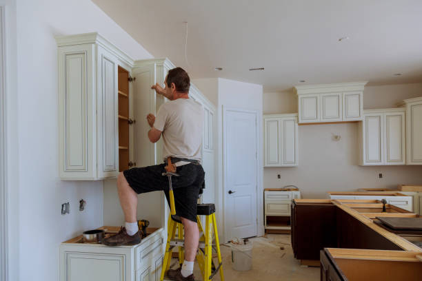 Open concept kitchen conversion in Centuria by JMT Kitchen Cabinet